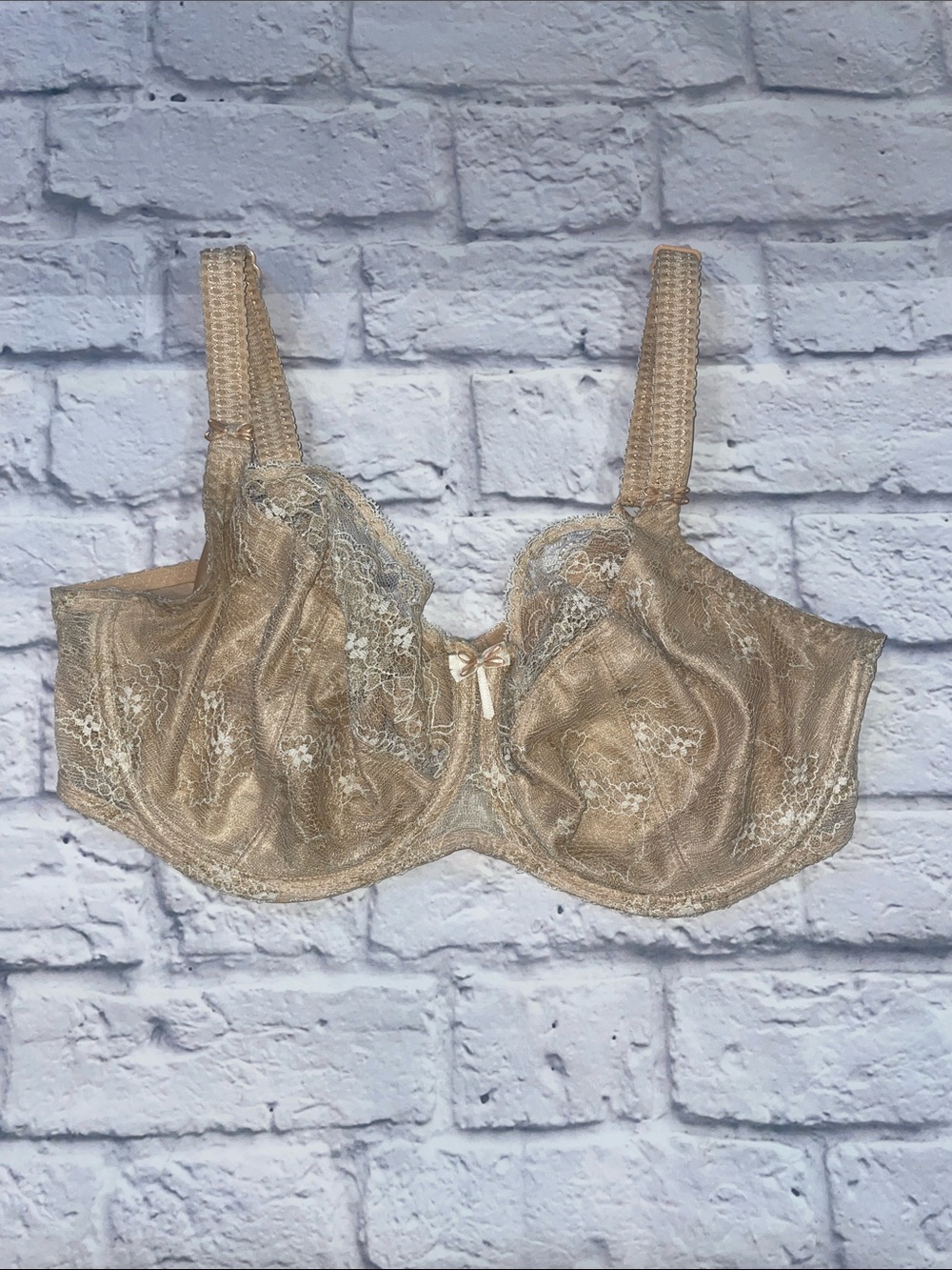 FANTASIE FLORENCE Lace Balconette Bra Beige Size 38FF FL2412CAE